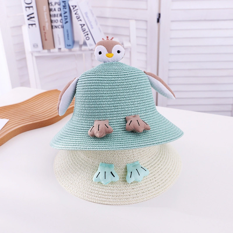 Summer Children Kids Outdoor Sunhat Wholesale Paper Straw Beach Hat