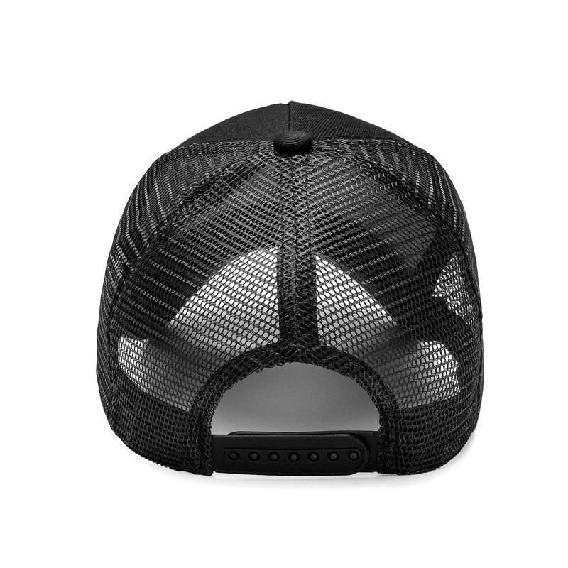 Printed Cotton 5 Panel Mesh Hat Summer Outdoor Fishing Sunshade Trucker Baseball Cap